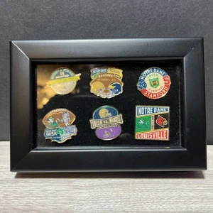 Notre Dame Football Collectible Game Day Pin Set Framed 6-Pin Display ND - Picture 1 of 10