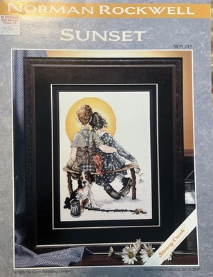 Norman Rockwell Sunset Saturday Evening Post 1926 Counted cross stitch Pattern - Image 1 of 2