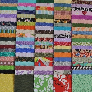 Rainbow Fabric 5" Squares Charm Pack, 100 different pieces, 100% cotton - Picture 1 of 1