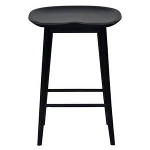NEW Steve Silver Company HILTON Black Solid Acacia Wood Counter Bar Stool - Picture 1 of 6