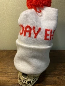 Erwachsene Kanada G’ Day Eh! Vintage Beanie! Neuzustand! Seltsamer Brauschlauch! - Bild 1 von 5