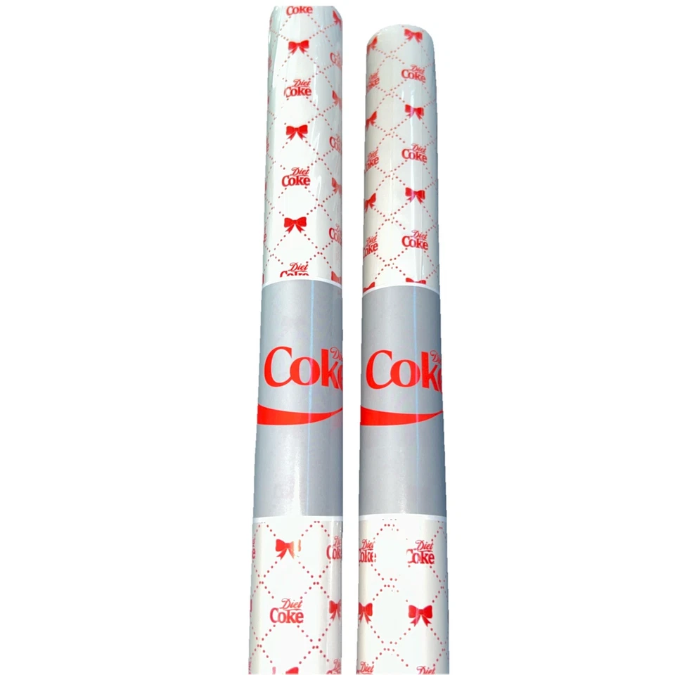 2x Papel de envolver de Coca-Cola dietética envoltura de regalo de temporada Foto 1 de 1