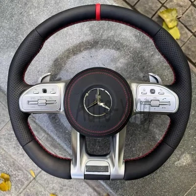 Nuevo volante AMG de cuero completo para Mercedes-Benz E63 C43 G63 G550 GLC 2010+ Foto 1 de 4