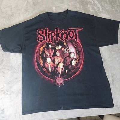 Slipknot Shirt Mens 2XL Black Graphic Slipnot Rocket Band Tee Grunge - Image 1 of 4