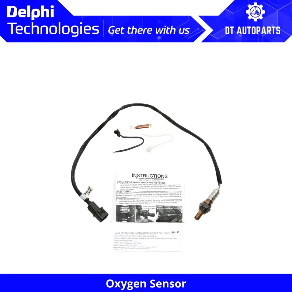 For 2010-2018 Hyundai Santa Fe Oxygen Sensor Rear Right Delphi 2011 2012 2013 - Image 1 of 4