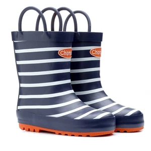 Chipmunks Boys/Girls Kids Infants/Junior Wellies Wellington Boots - Jack Nvy/Org - Picture 1 of 6