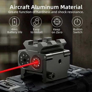 Mini mira láser de punto rojo de caza pistola de airsoft 20 mm riel y base Picatinny - Imagen 1 de 7