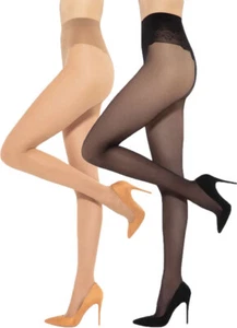 Klassisches 20 Den Bikini Slip schwarz Daino transparente Strumpfhose, Gatta Monica - Bild 1 von 16