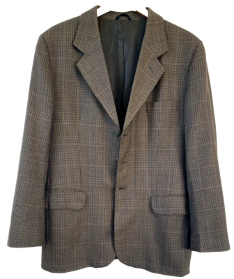 Blazer de Colección Años 90 ROCKABILLY Marrón Lana Tweed Talla 40 Abrigo Deportivo Chaqueta Ivy Trad Foto 1 de 4