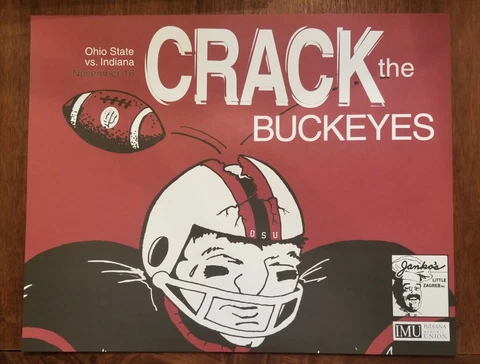 1996 Indiana University Hoosiers Football Game Week Poster-Buckeyes AUTHENTIC! Cover