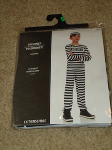 Costume, Unisex, Prisoner Prison Stripes, Child M 6-8, NIP - Picture 1 of 5