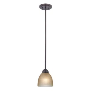 Westmore Lighting Rutherford Oil Rubbed Bronze Vintage Tinted Glass Mini - Picture 1 of 1