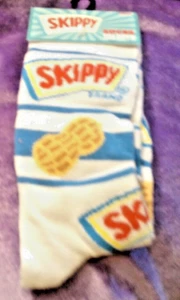 SKIPPY PEANUT BUTTER Socks Men's Size 6-12 1 Pair Novelty Socks FREE SHIPPING - Picture 1 of 1