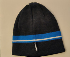 Gerry Beanie Winter Hat Skull Cap Gray Blue White Striped One Size