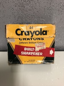 Vintage CRAYOLA CRAYONS 64 PACK BOX (with Indian Red) Bonnet & Smith Made In USA