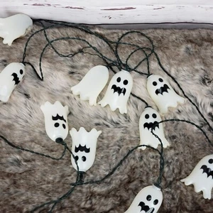 Halloween Svg Deko Geist Girlande Lichterkette | Halloween Lichter Batterie - Bild 1 von 9