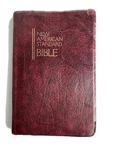 New American Standard Bible Nelson 761BG Maroon Leather 1977 MAPS Red Letter - Imagen 1 de 18
