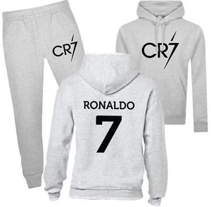 Messi Kids Football Tracksuit Gifts For Boys Ronaldo’s CR7 Kids Hoodie/T-shirt - Picture 1 of 7