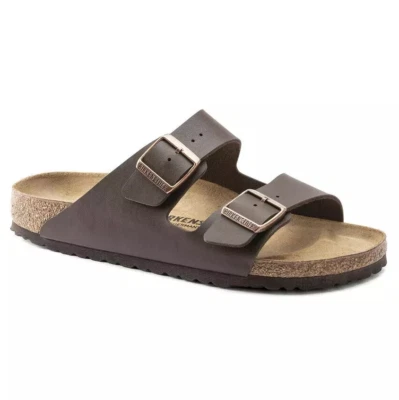 Birkenstock Unisex Arizona Birko-Flor Regular Fit Sandal Dark Brown - image 1 of 4