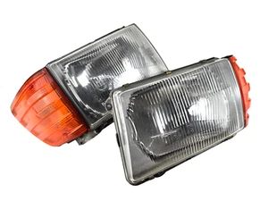 Used Mercedes Euro Headlights Right Left Set R107 1971-1989 H4 Bosch OEM - Picture 1 of 12