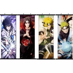 Anime Naruto Scroll Poster Wall Hanging Picture Home Bedroom Decor 45x125cm - Foto 1 di 31