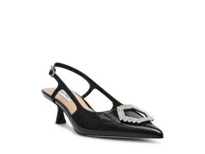 Zapatos de salón altos Steve Madden Lorah para mujer 6,5 charol negro con cordones PQ450 Foto 1 de 4