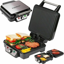 PIASTRA PER PANINI TOAST BISTECCHIERA TOSTAPANE 1800W GRIGLIA GRILL SANDWICH