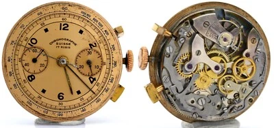 Chronograph  Suisse Manual Winding Movement in working condition - Image 1 of 4