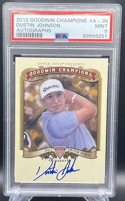 2012 DUSTIN JOHNSON GOODWIN CHAMPIONS AUTOGRAPHS - PSA 9 - Pop 3 - Image 1 of 4