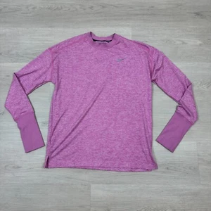 Nike Element Long Sleeve Running Shirt Womens Small Pink Heather DB4272 693 - Picture 1 of 4