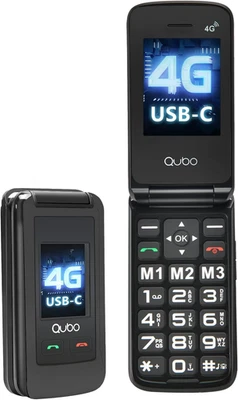 GSM Telefono Cellulare per Anziani 4G,Flip Phone Telefoni Cellulari Tasti Grandi - Immagine 1 di 4