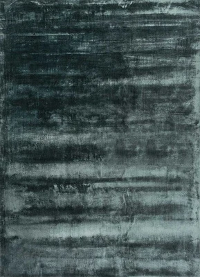 Teal blue hand tufted Rug Modern 80%-viscose yarn,20%-poly yarn Custom Size |Rug - Image 1 of 4