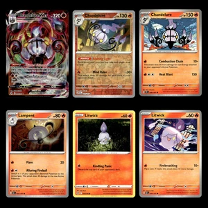 Chandelure VMAX 40 Sword Shield Fusion Strike Pokemon Cards Collection - Picture 1 of 2