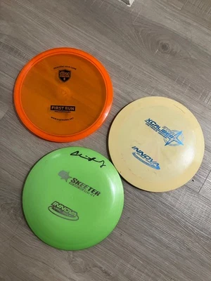 Rare disc golf lot xcal pfn, signed Calvin h skeeter ,1st run discmania  md4 - Image 1 of 4