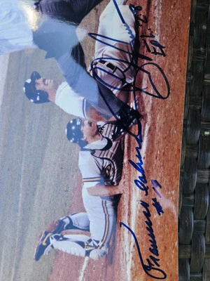 RARO Doble Autografiado Atl Braves '92 Milagro En La Novena Foto de LA DIAPOSITIVA!  Foto 1 de 4