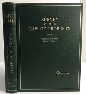 Survey of the Law of Property West Publishing Smith Boyer 2nd Edition Hornbook - Picture 1 of 15