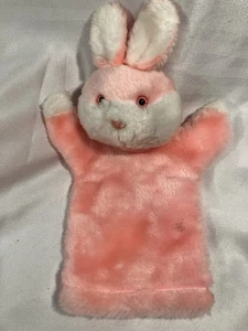 Vintage rosa Pelzhase Kaninchen Handpuppe - Bild 1 von 2