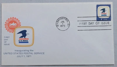 FDC Sc # 1396 United States Postal Service  - Washington D.C. - 7/1/1971 - Image 1 of 2