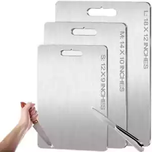 Titanium Cutting Boards 100% Pure Titanium Cutting Boards for Kitchen Cut NEW - Picture 1 of 7