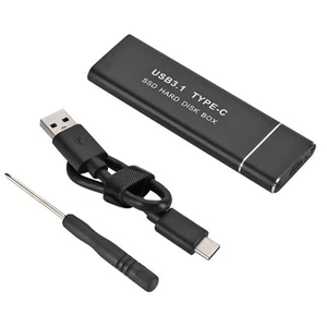 USB3.1 NGFF SSD Type-C to M.2 Hard Disk Case Adapter External Enclosure Box 6Gbs - Picture 1 of 20