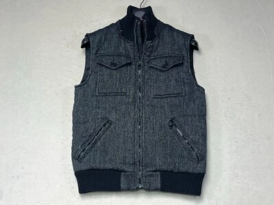 Chaleco acolchado acolchado acolchado forrado con cremallera completa negro de Zara para hombre Gorpcore talla mediana  Foto 1 de 4