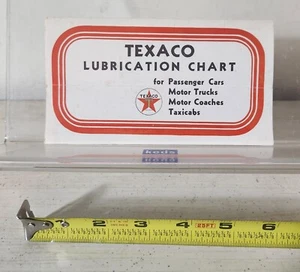 Vintage 1933 Texaco Lubrication Chart - Picture 1 of 3