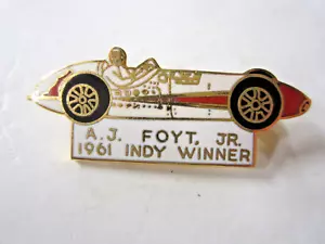 Classic Original A.J. Foyt Jr 1961 Indianapolis 500 Winner Racing Lapel/Hat Pin - Picture 1 of 2