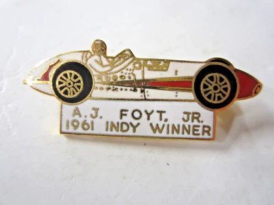Classic Original A.J. Foyt Jr 1961 Indianapolis 500 Winner Racing Lapel/Hat Pin - Image 1 of 2