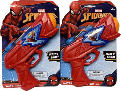 2 Water Squirter by Marvel Spider-Man Water Gun Pocket Sized Pink Splash Squirt - Image 1 of 3