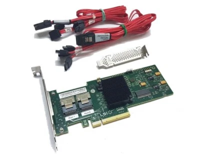 IBM M1015 6Gbps SATA/SAS HBA Controller IT MODE inkl. 2x Kabel Full & Low Profil - Bild 1 von 2