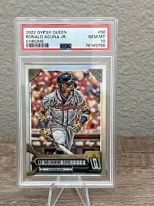 Ronald Acuna Jr. 2022 Topps Gypsy Queen SP Chrome Refractor #68 PSA 10 💎 Pop 2 - Picture 1 of 2