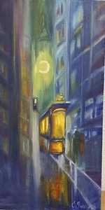 bild öl auf leinwand Straßenbahn - Bild 1 von 1