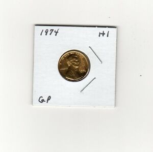1974 US cent Gold Plated State Stamped HI in uncirculated condition