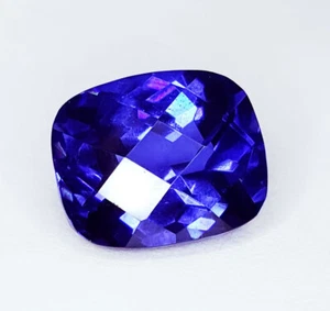 10 Ct Certified Natural Blue Tanzanite Loose Gemstone Cushion Tanzanite Gems o51 - Picture 1 of 14